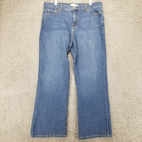 Levis Jeans Womens 16 Petite 512 Perfectly Slimming Bootcut Stretch Faded High - Picture 2 of 12